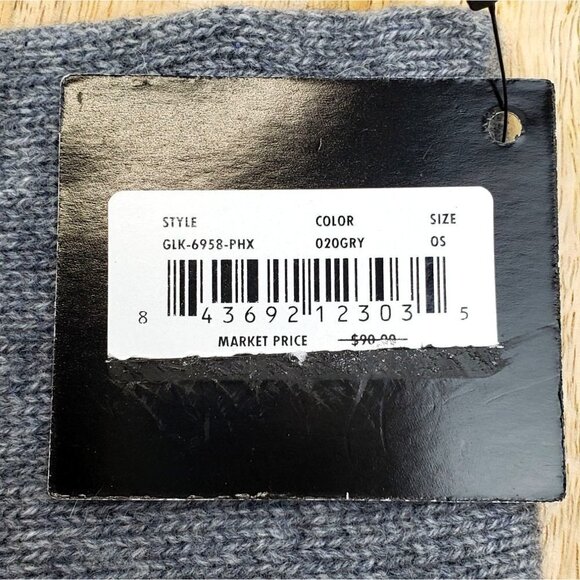 Phenix Gray Cashmere 100% Knit Gloves - Picture 5 of 5